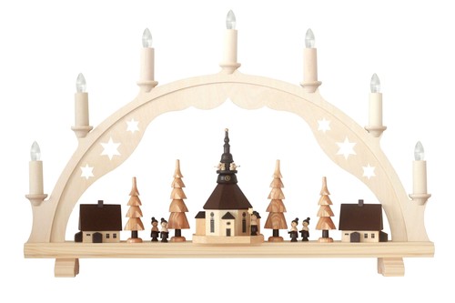 Schwibbogen seiffener church - schwibbogen,