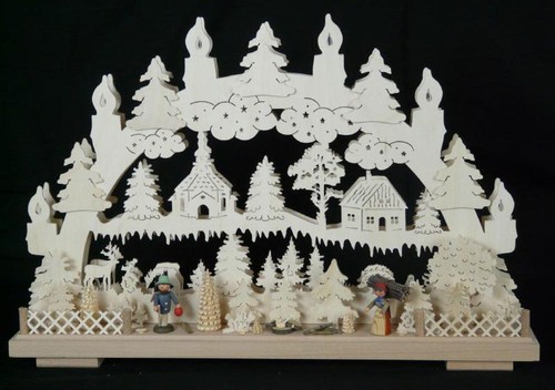 Illuminated forest work - illuminated,